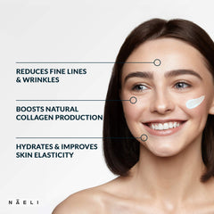 NAELI Retinoid Night Cream texture shown for smooth, fast absorption
