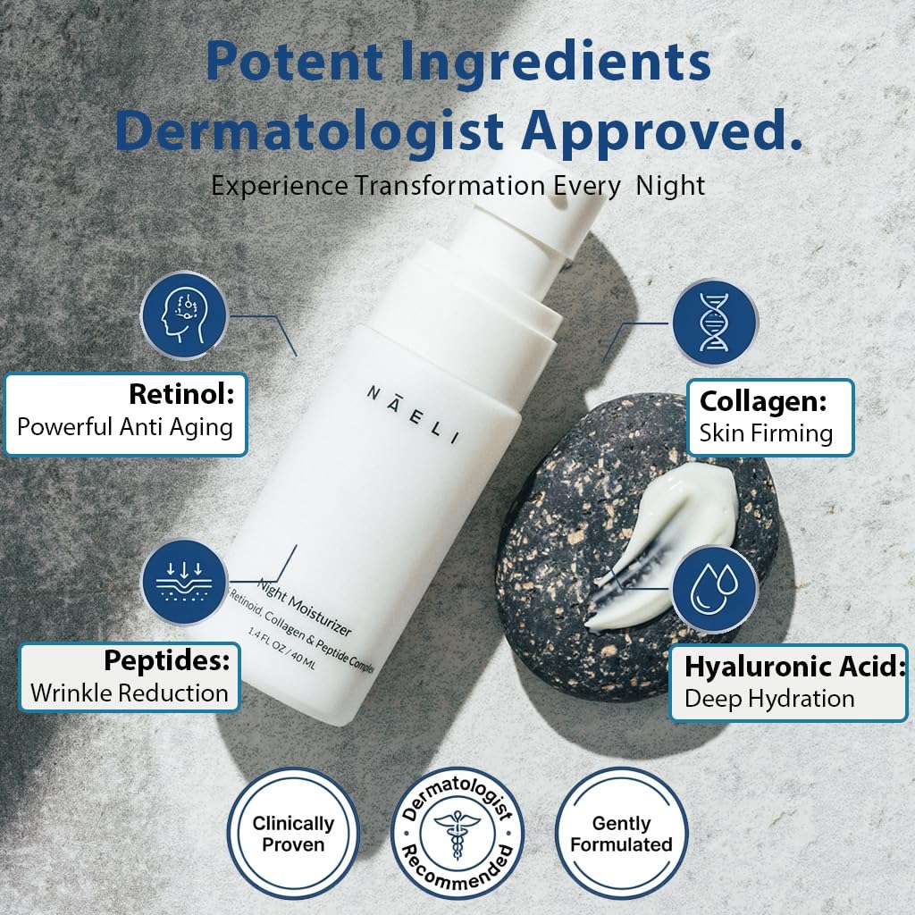 NAELI Retinoid Cream texture closeup illustrating fast absorption and non-greasy feel
