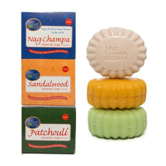 Nag Champa Spa Collection gift set with six bars showing variety for a luxurious bath ritual