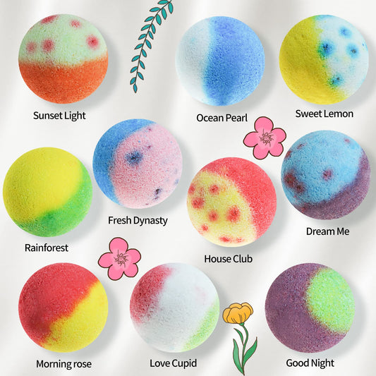 Nagaliving mint aroma bath bomb for refreshing, cooling bath.