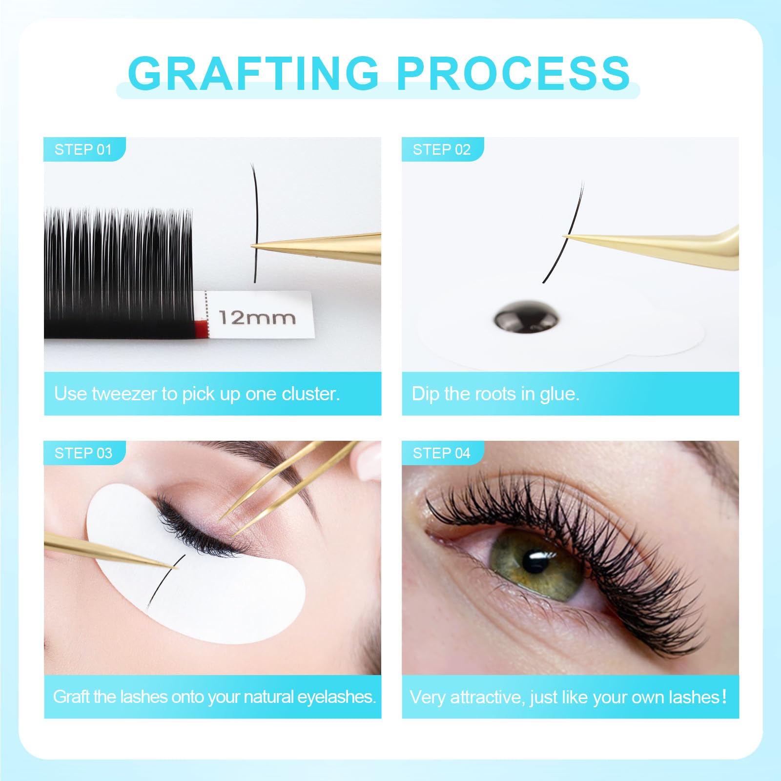 NAGARAKU durable ellipse lashes for longer wear with proper care.