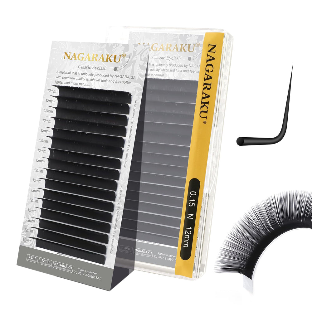 NAGARAKU eyelash extensions transfer strip illustration demonstrates residue-free removal.