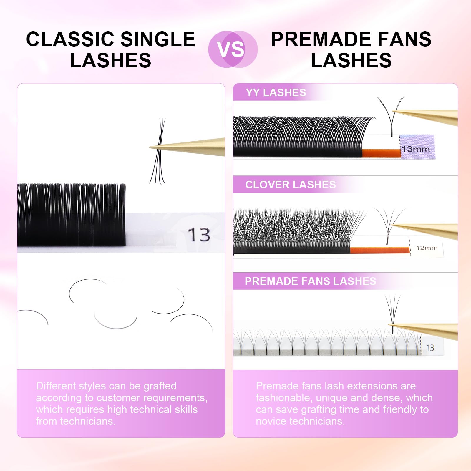 Wide curl options J B C D N LC LD for versatile styles