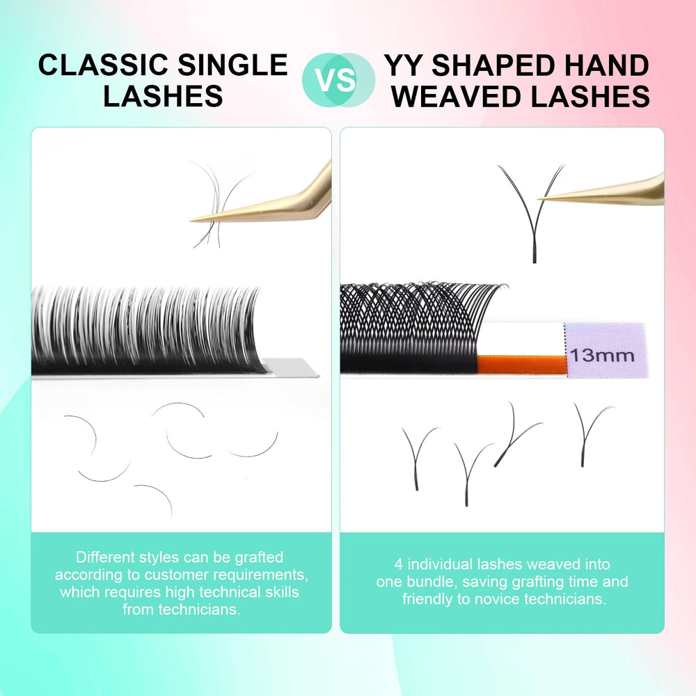 Nagaraku YY Lash 8-12mm length range for versatile styling.