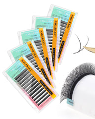 Nagaraku YY lash extensions tray premade 4D for fast fans and natural look.