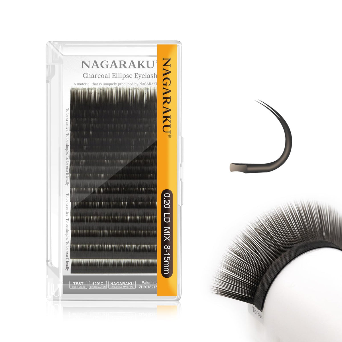 NAGARAKU double tips flat ellipse lashes for a lightweight fuller look