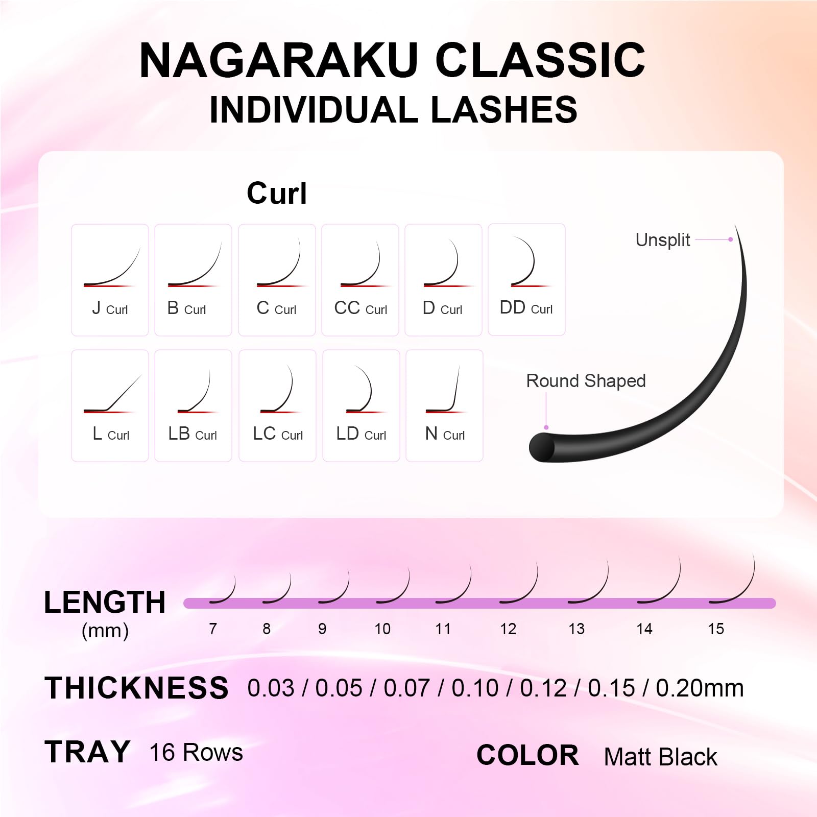 Nagarku C curl lashes blend softness with noticeable lift.
