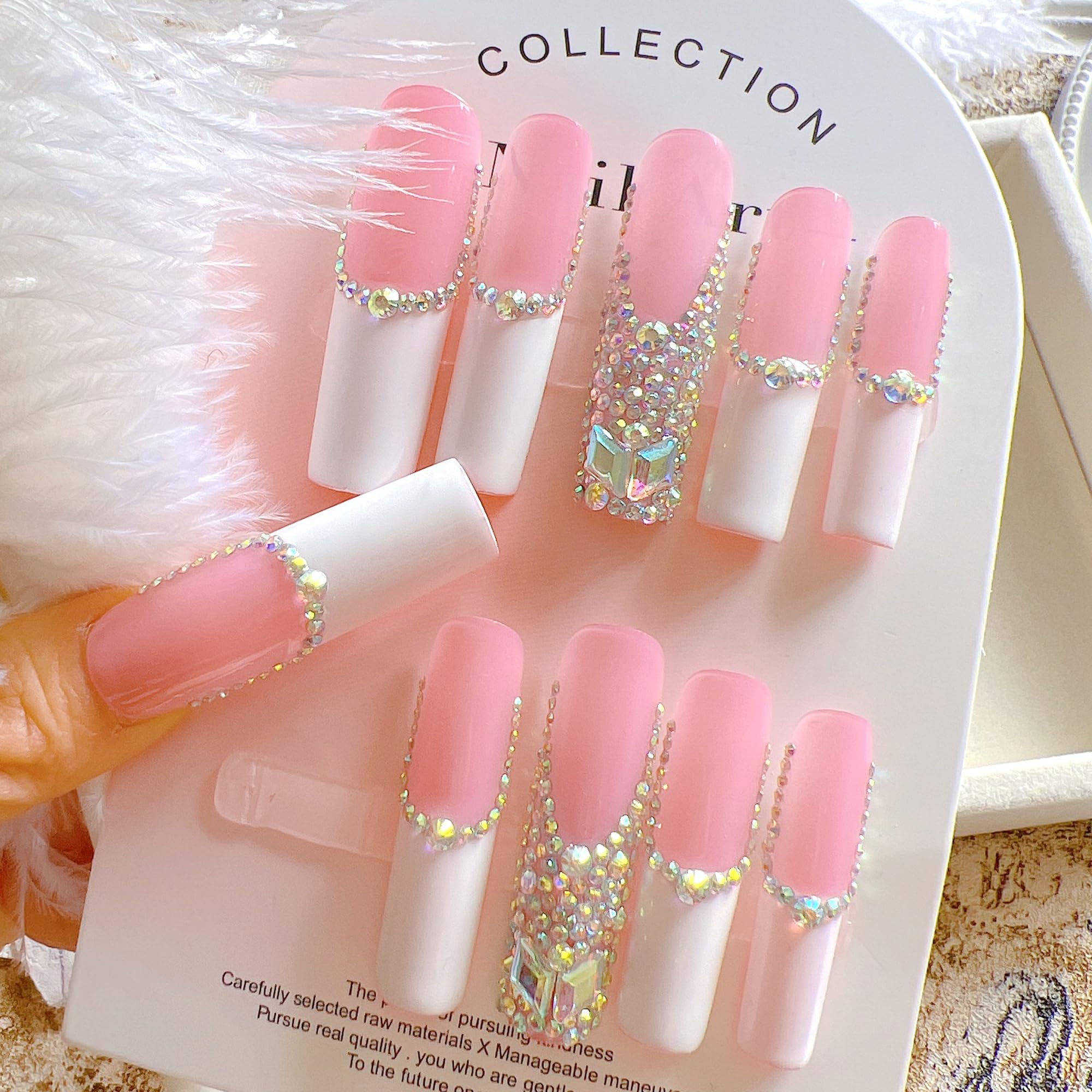 NAIL ANGEL ZJ-01 long coffin nails on hand for dramatic length