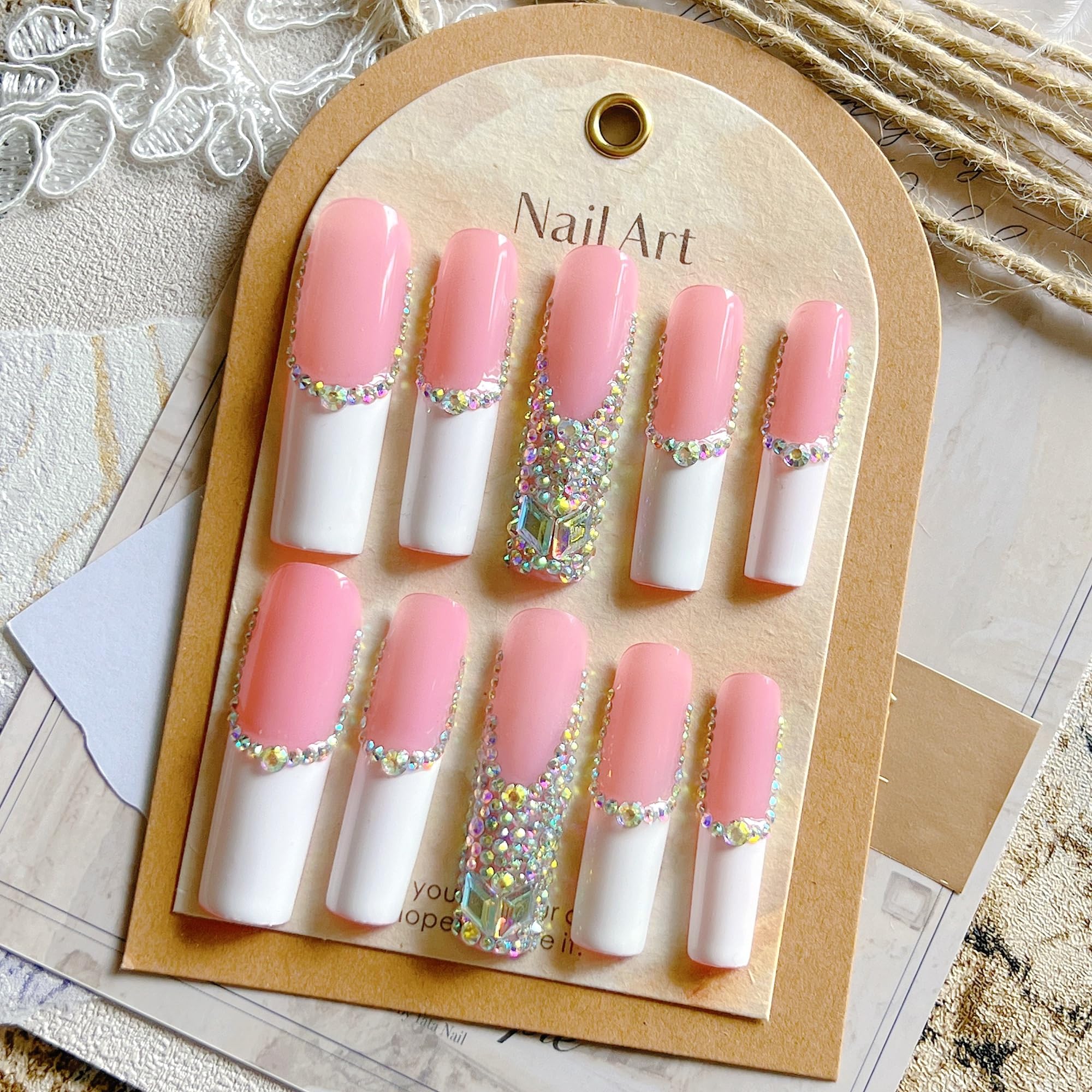 NAIL ANGEL ZJ-01 XXL long artificial tips for statement manicure