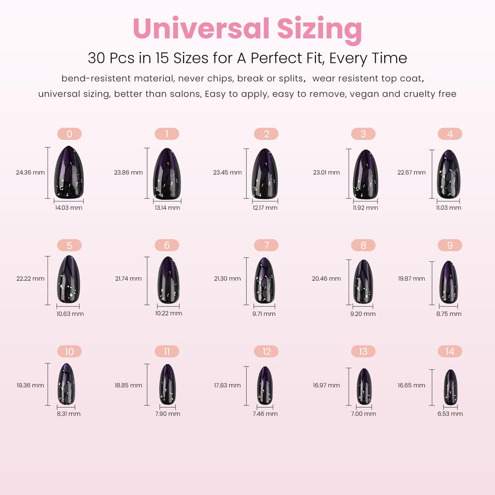 Nail Reformation 15-size set ensures a precise, seamless fit for every finger.