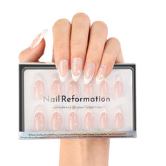 Nail Reformation almond nails provide a natural, elegant manicure.