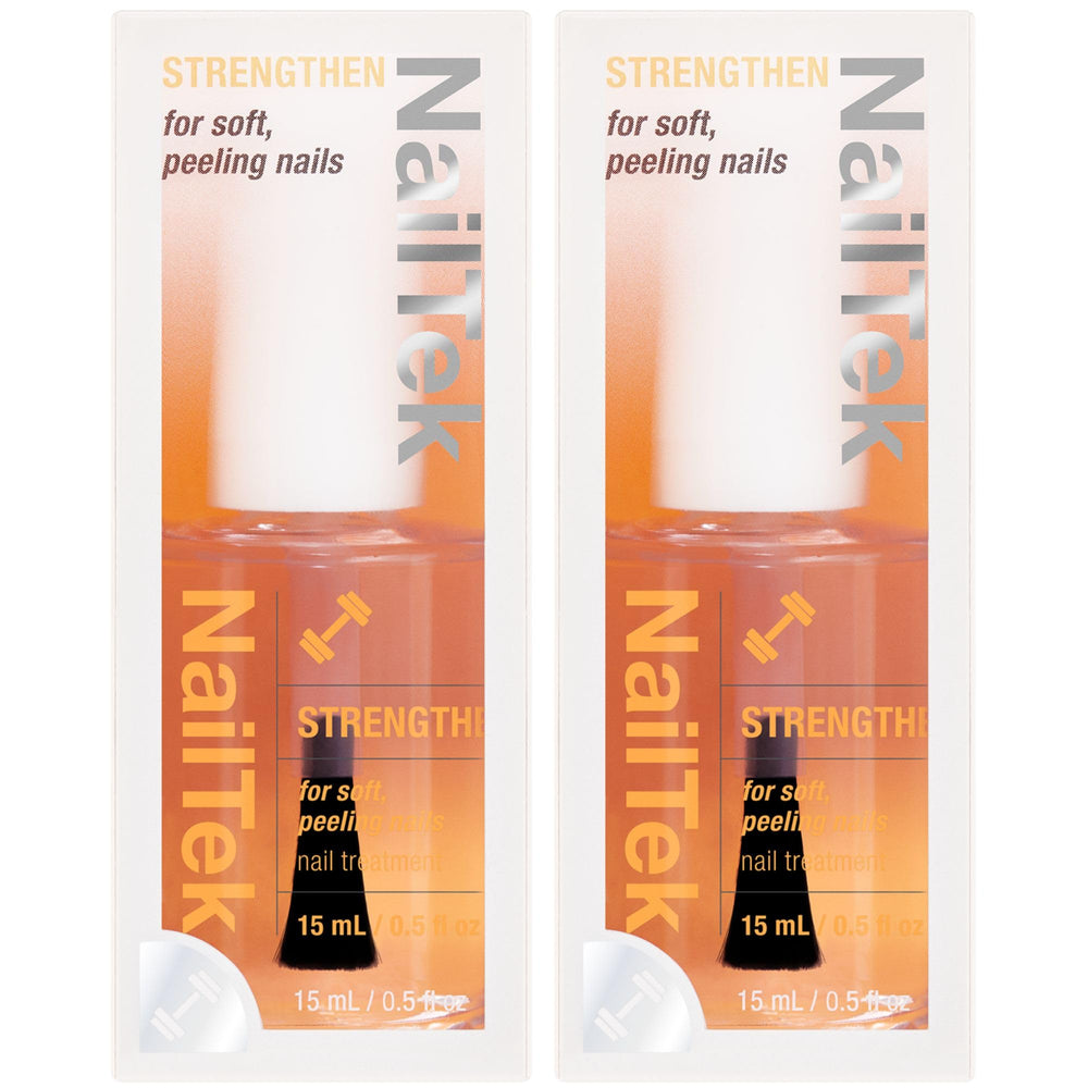 Nail Tek Nail Strengthener Formula 2 bottle with precision brush promotes stronger, healthier nails