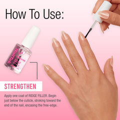 Nail Tek Ridge Filler 3 hydration formula helping nails stay flexible