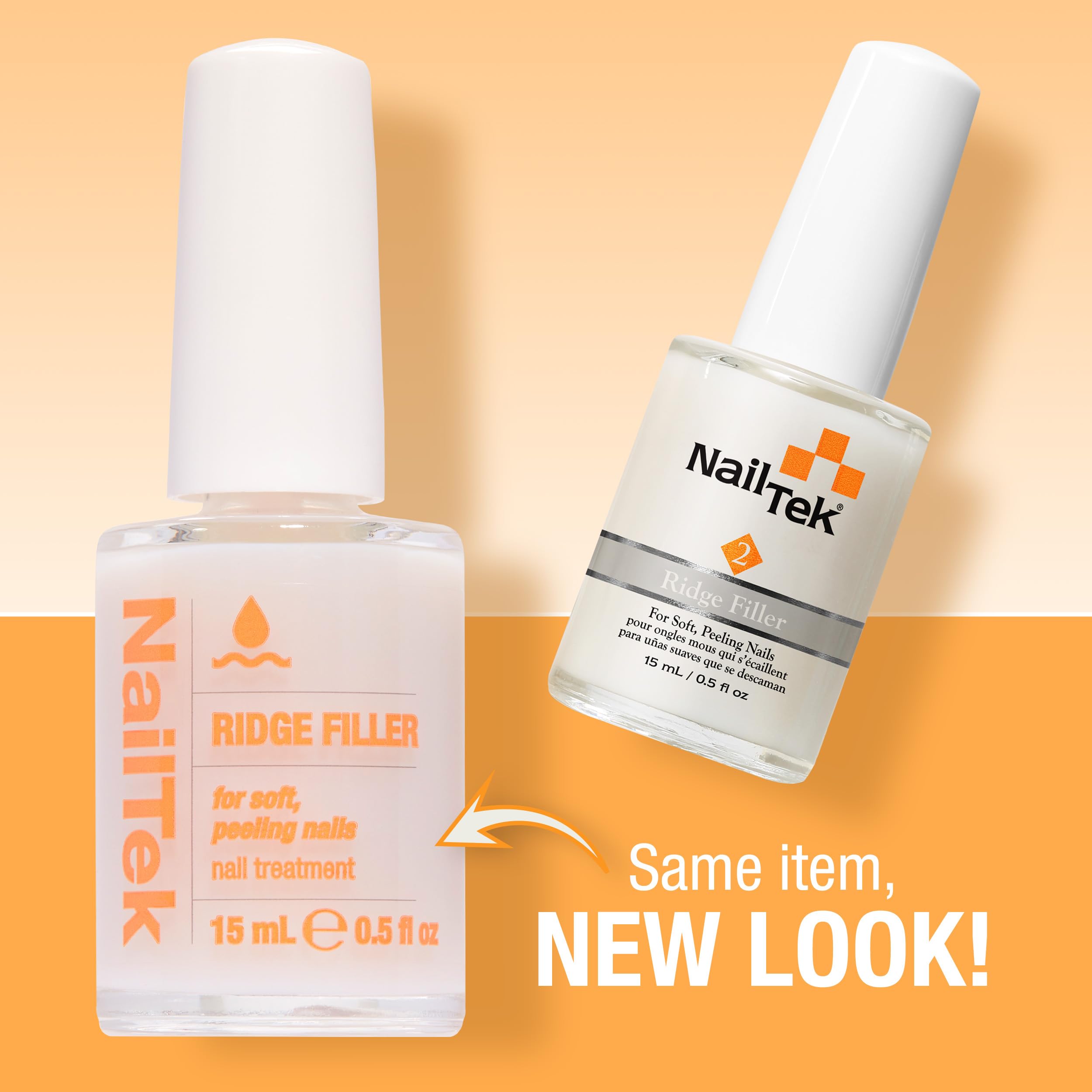 Nail Tek Ridge Filler Formula 2 brush closeup showing smooth, even application.