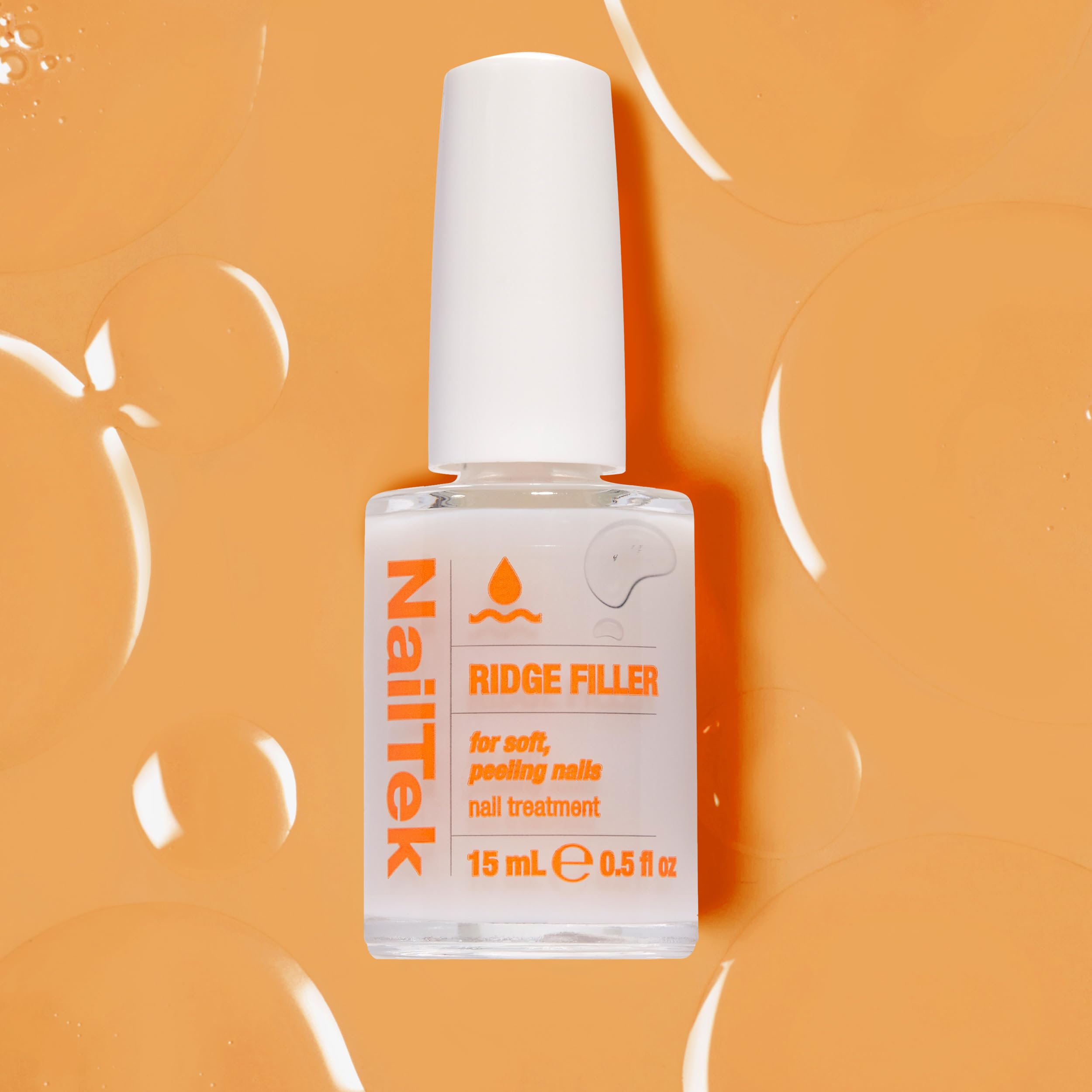 Nail Tek Ridge Filler Formula 2 packaging highlight benefits.