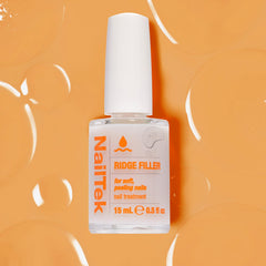 Nail Tek Ridge Filler Formula 2 packaging highlight benefits.