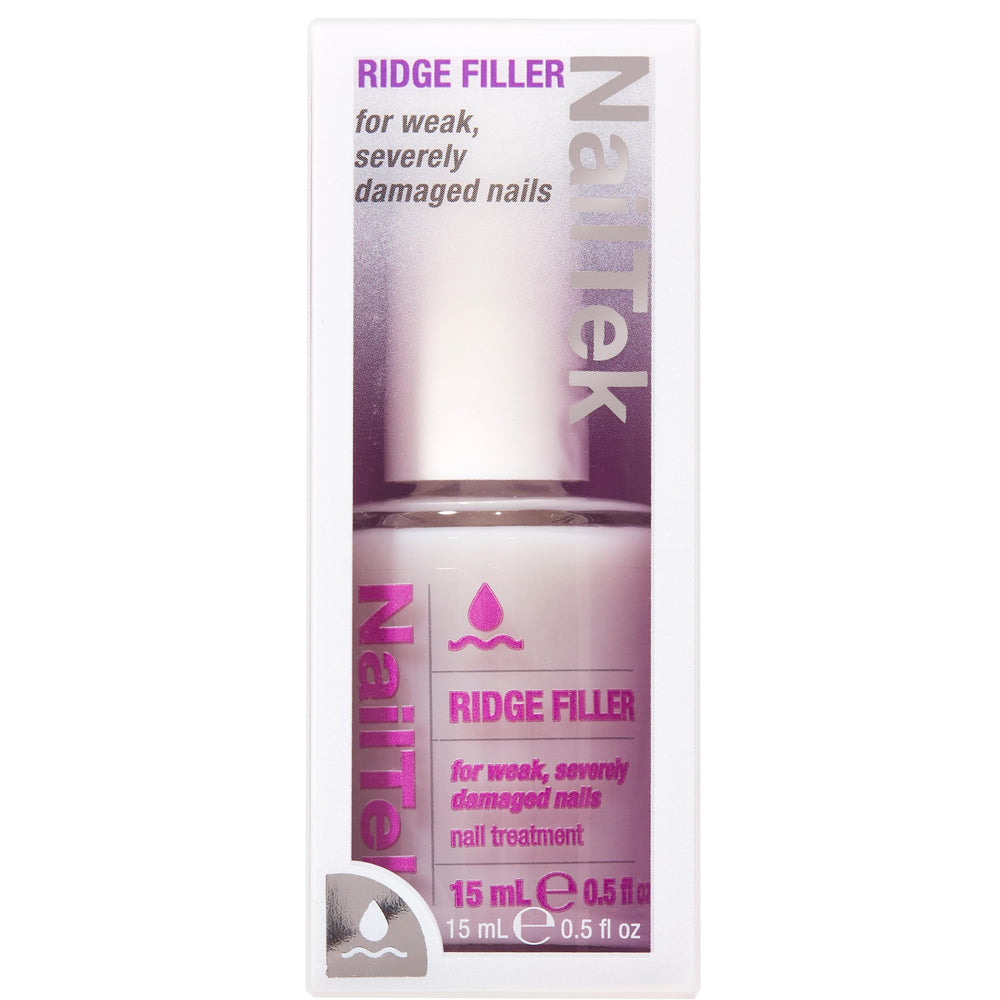 Nail Tek Ridge Filler 4 0.5 oz bottle is travel-friendly.