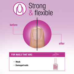 Nail Tek Ridge Filler 4 nail surface after application appears smooth and ready for color.