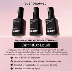 Nailboo dip-application-step shows the 3-step process for a salon-style manicure at home