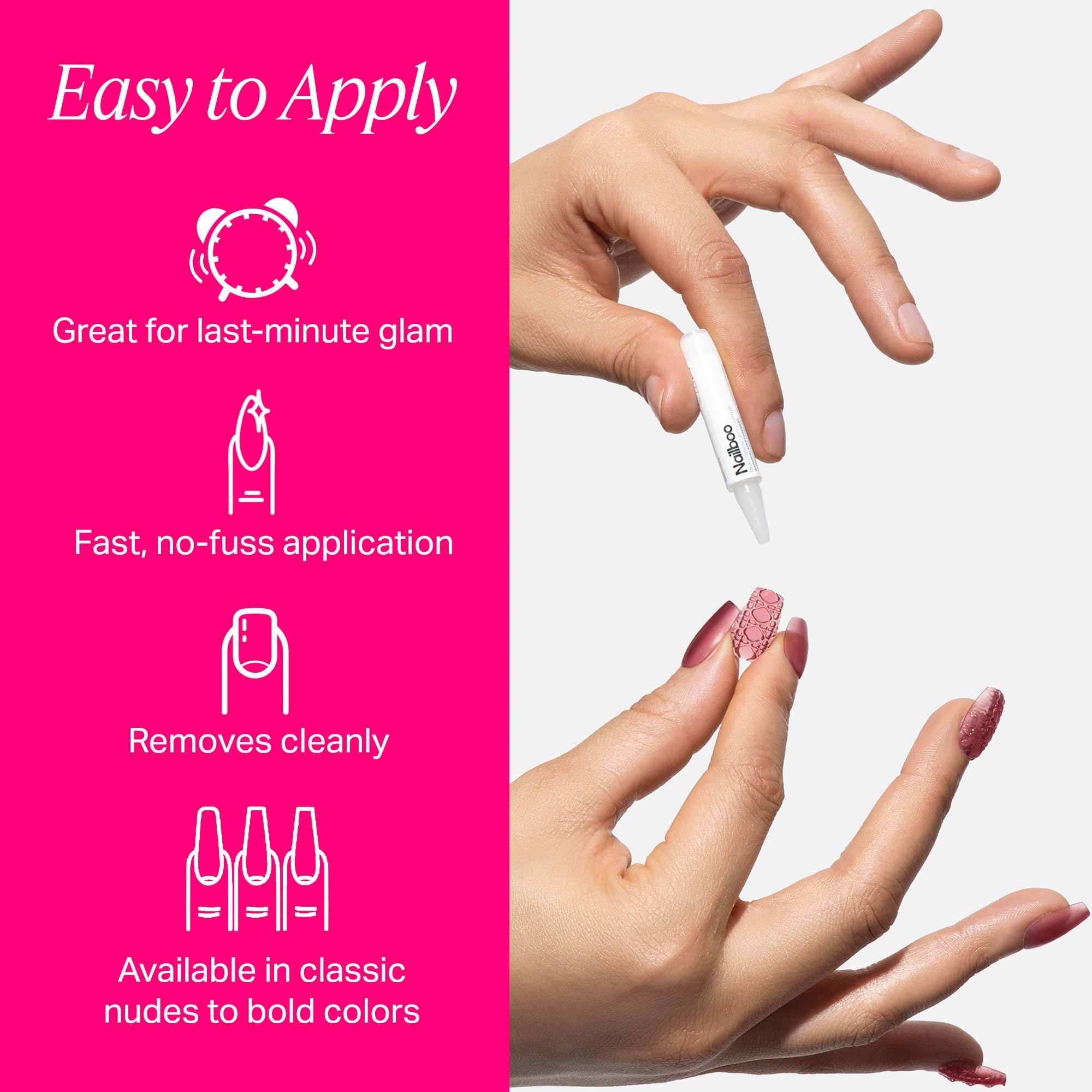 Nailboo easy application at home with quick setup