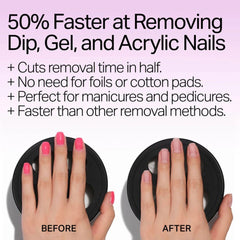 Nailboo heated soak bowl with ceramic base speeds soak-off and reduces tugging.