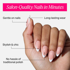 Nailboo press on nails showing strong adhesion for lasting wear.