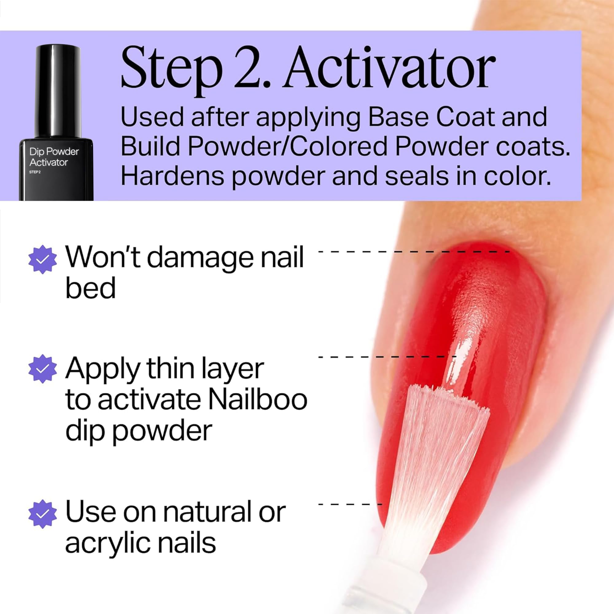 Nailboo top coat bottle ready to seal color with diamond-like shine
