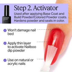 Nailboo top coat bottle ready to seal color with diamond-like shine