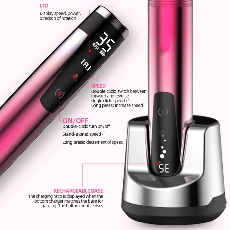 NailCare mini nail drill red compact design for home use