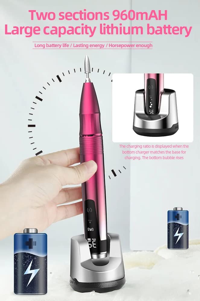 NailCare mini nail drill red touch control for easy operation