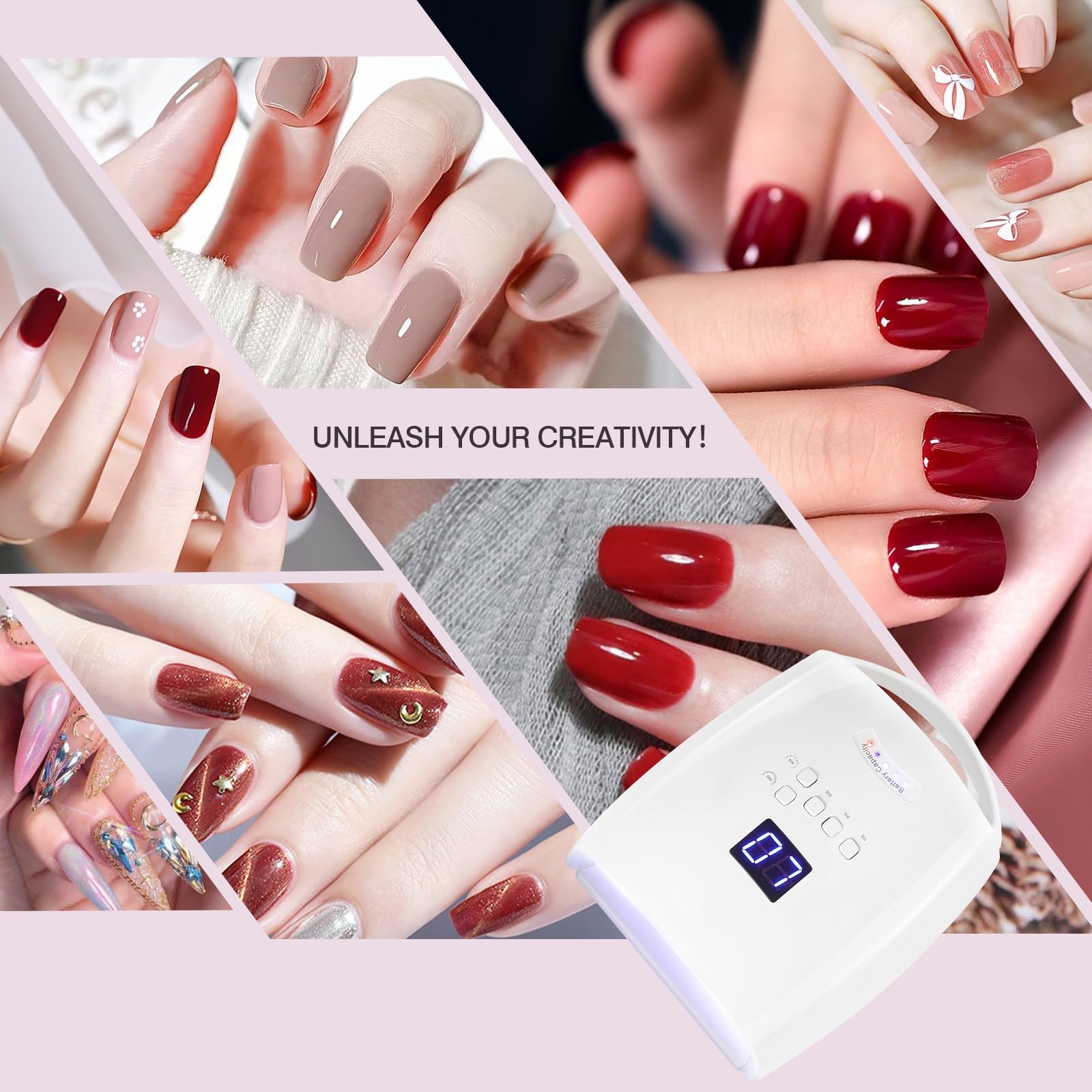 NailFace offers 30s and 60s curing options for varied gel types.