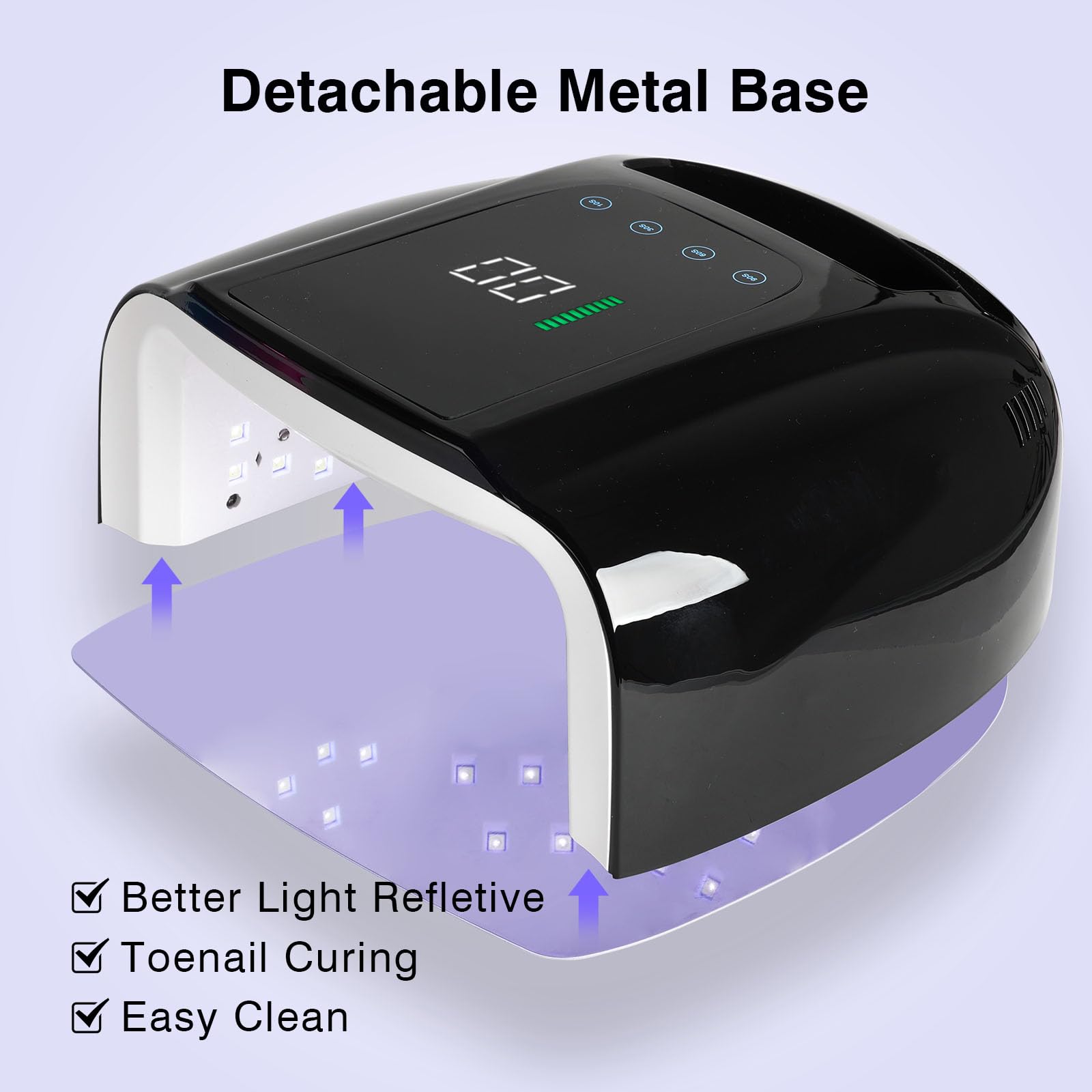 42-LED array in the NailFace lamp delivers deep, even curing.