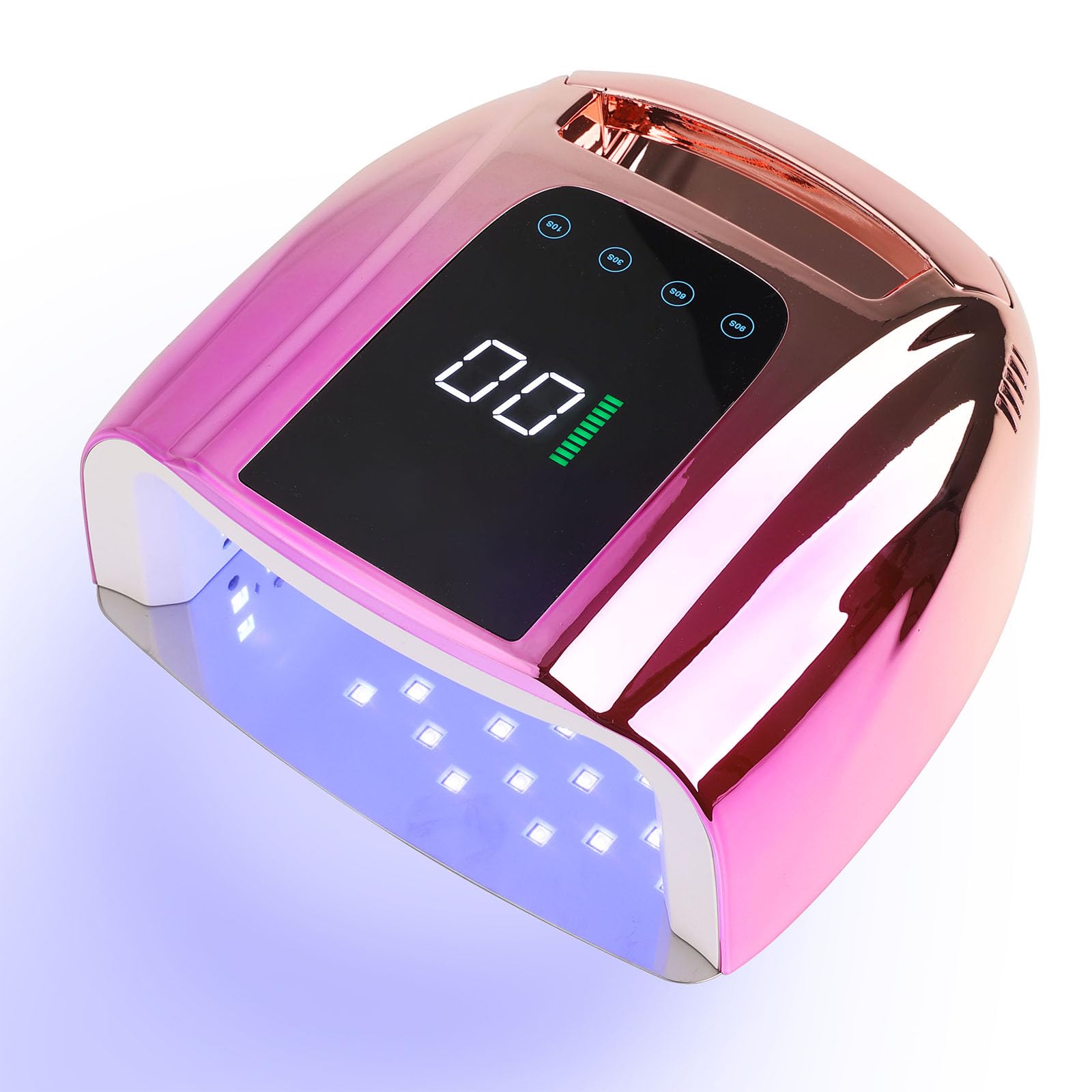 NailFace 96W nail lamp front view showing fast, even curing for gel nails.