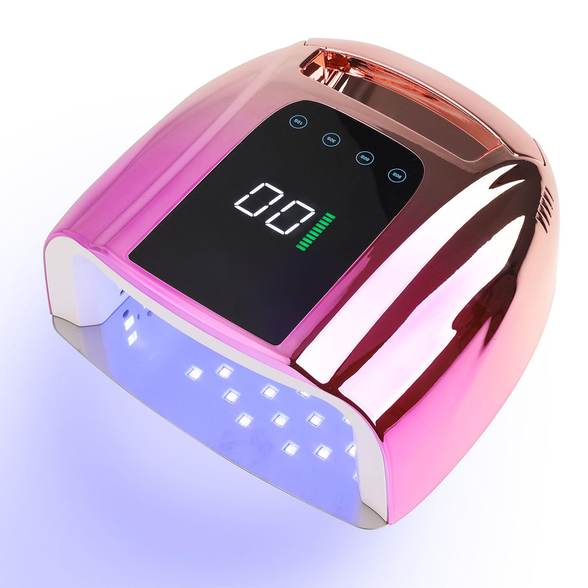 NailFace 96W nail lamp front view showing fast, even curing for gel nails.