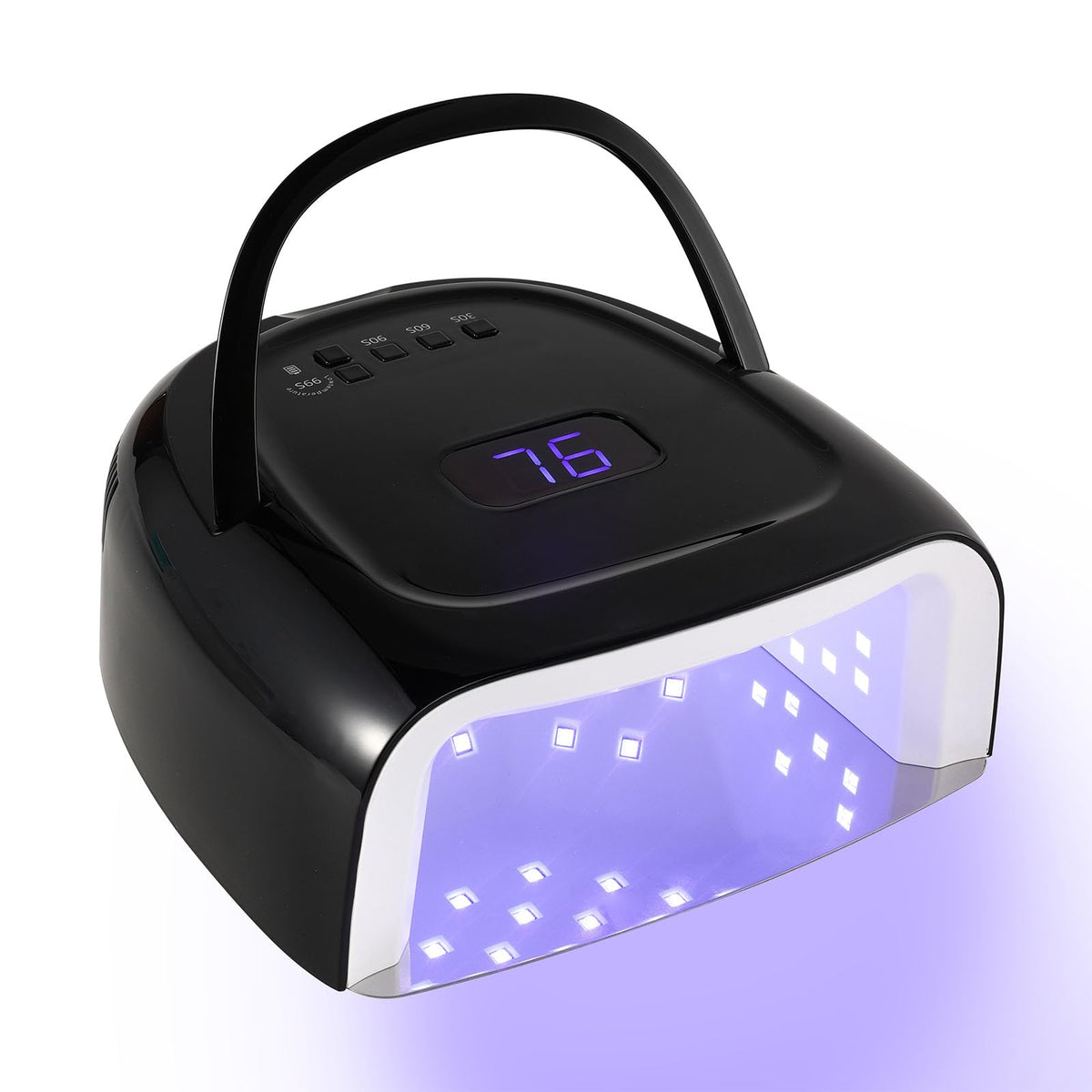NailFace cordless 60W UV LED nail lamp for versatile gel curing at home.