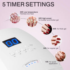 NailFace lamp base is detachable for easy hygiene and cleaning.