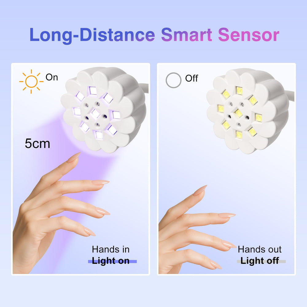 NailFace Flash Cure Lamp 90s low-temp mode protects delicate nails