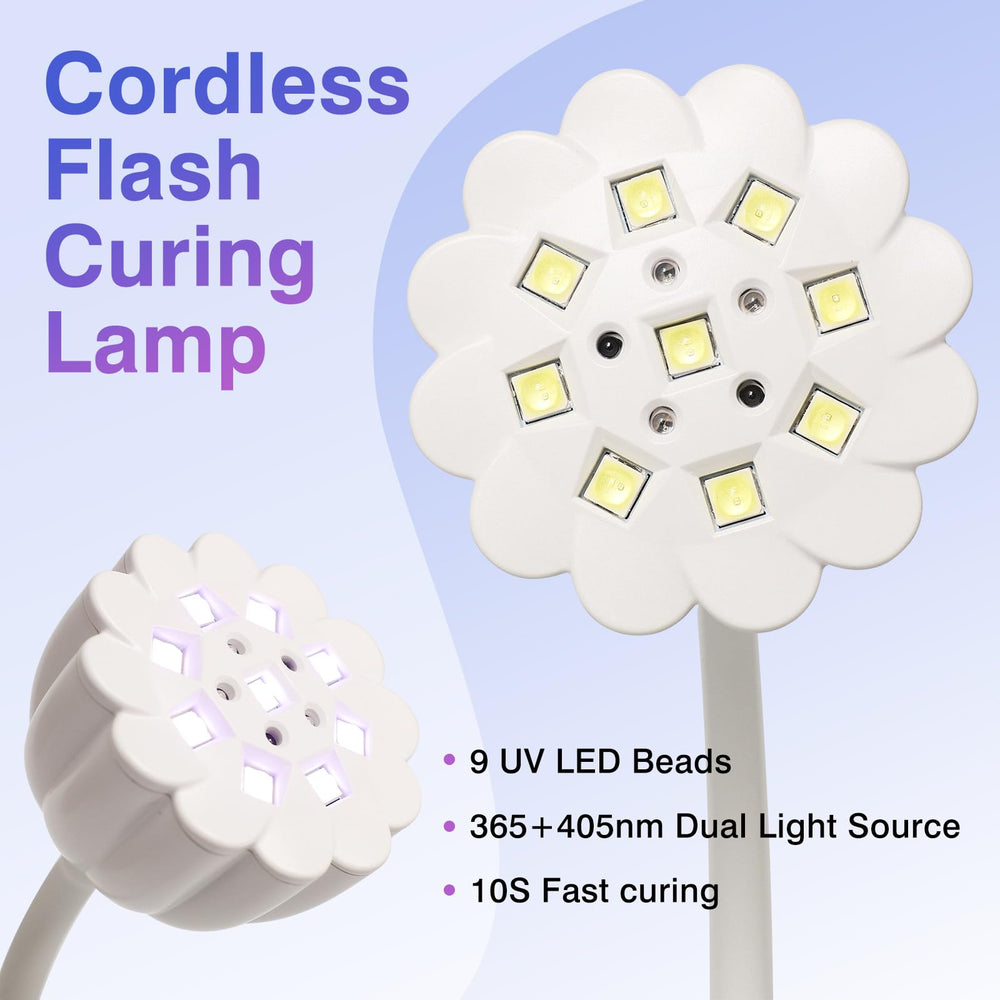 NailFace Flash Cure Lamp USB-C cable keeps you charged on the go