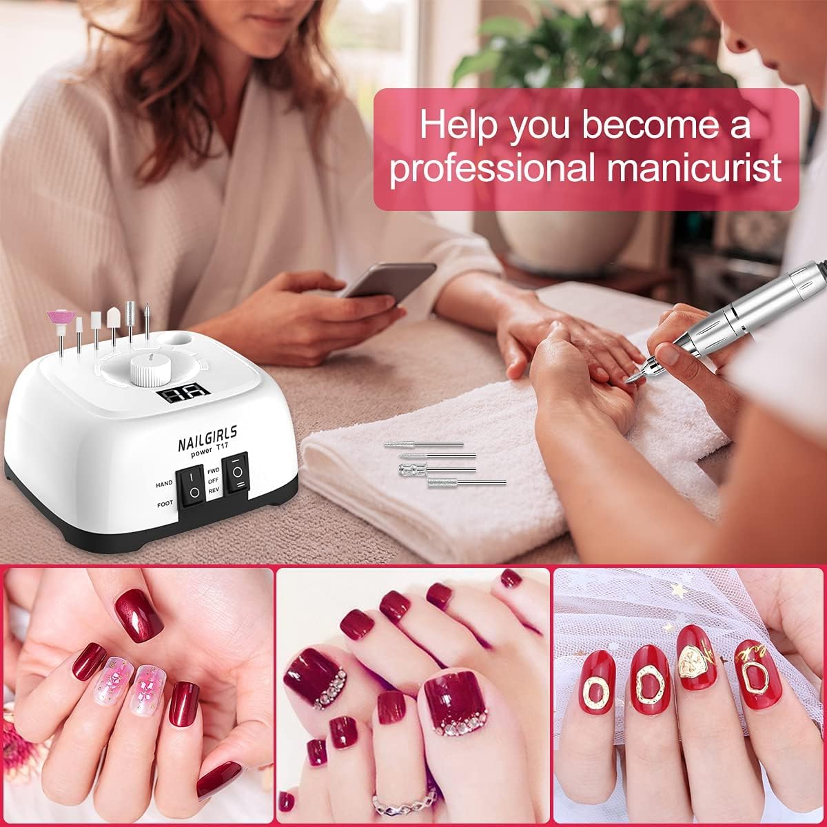 NAILGIRLS ideal for salon and home manicure and pedicure routines