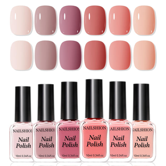 Nailshion 6 colors set swatches show versatile year-round options