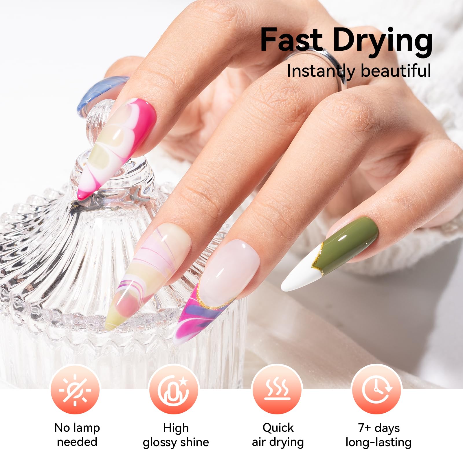 Nailshion Classic Set green bottle for soft autumn-ready nails.