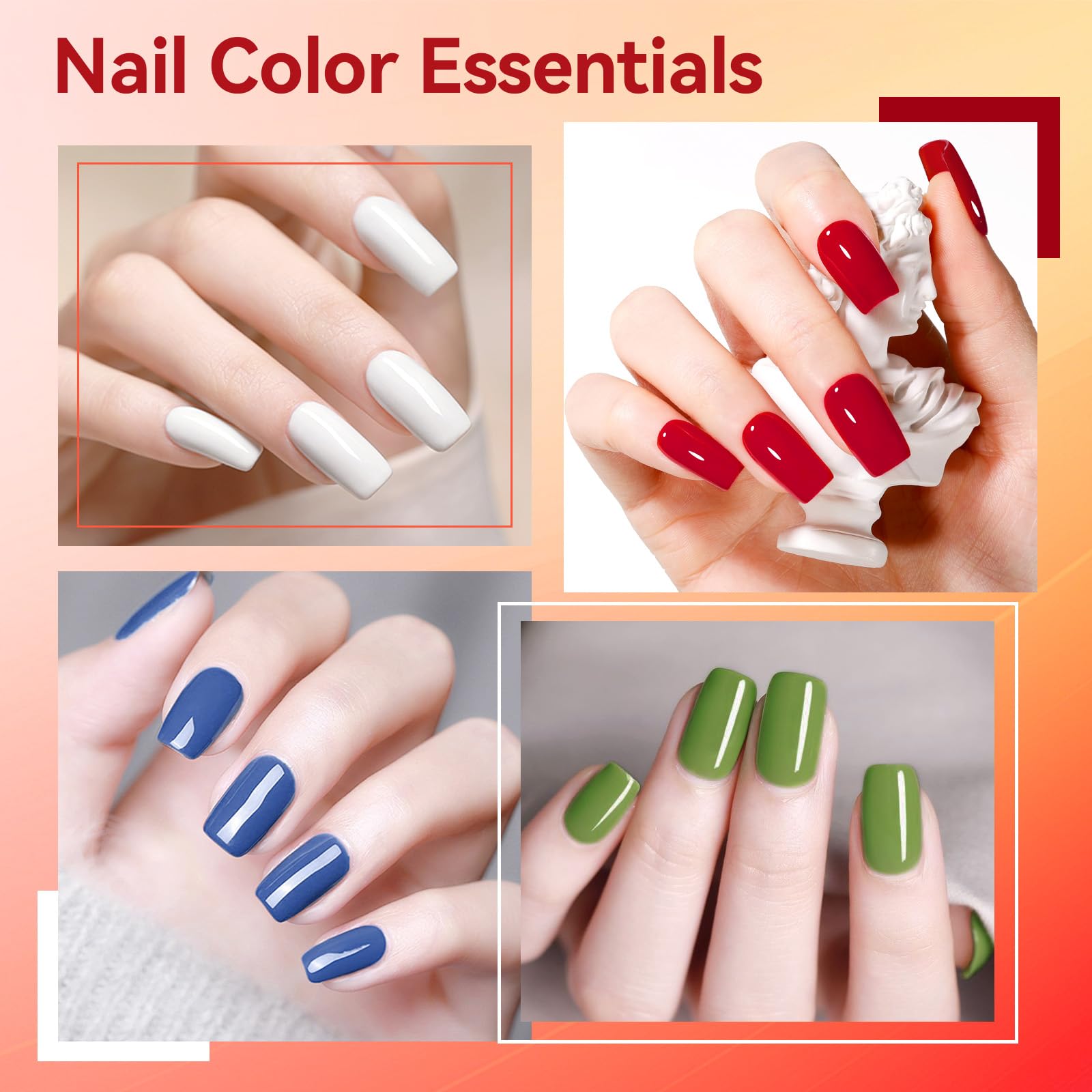 Nailshion Classic Set red bottle for bold cherry color and festive nails.