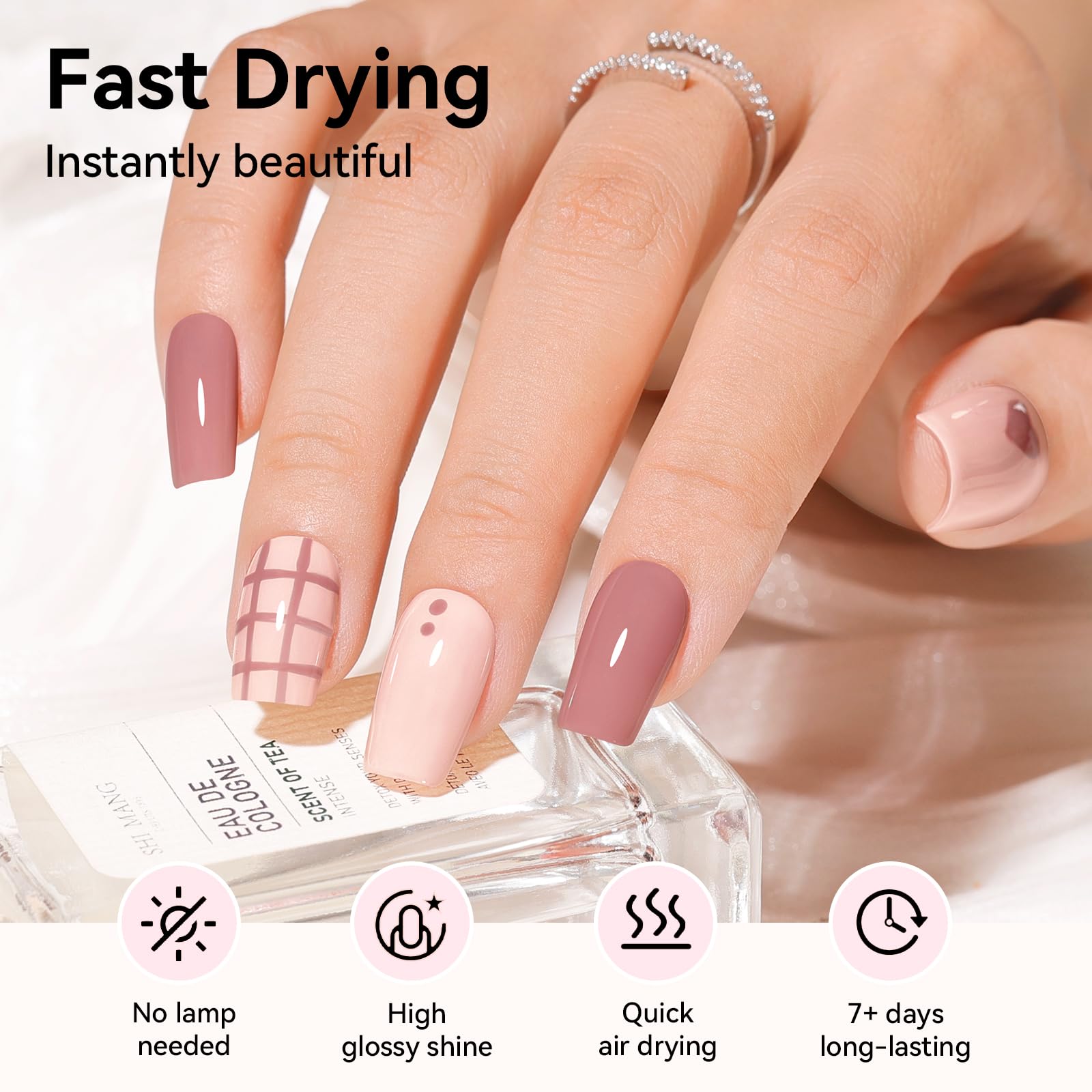 Nailshion dusty pink swatch offers soft, elegant everyday wear