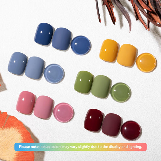Nailshion set brush stroke swirls demonstrate smooth, even application.