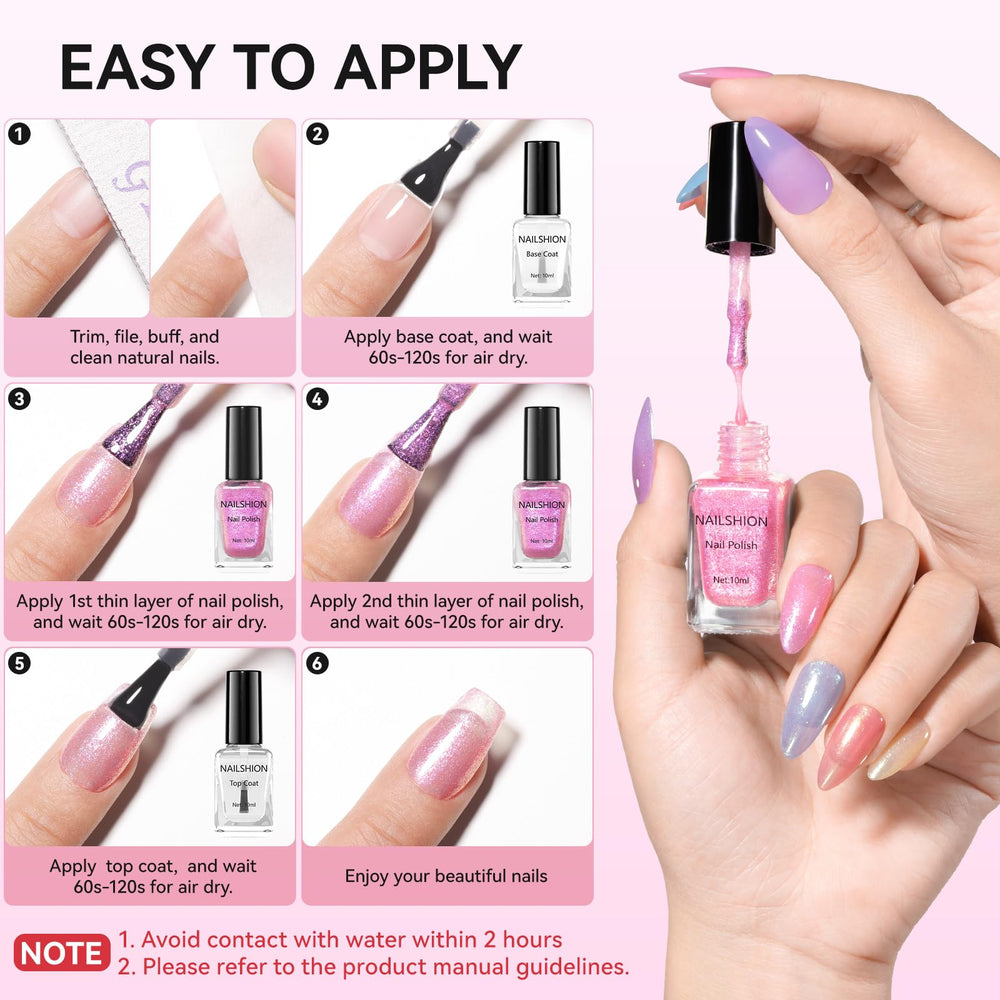 Premium gift box presentation for Nailshion Quick Air Dry Nail Polish set
