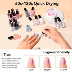 Nailshion travel-size 10 ml bottles fit in a bag.