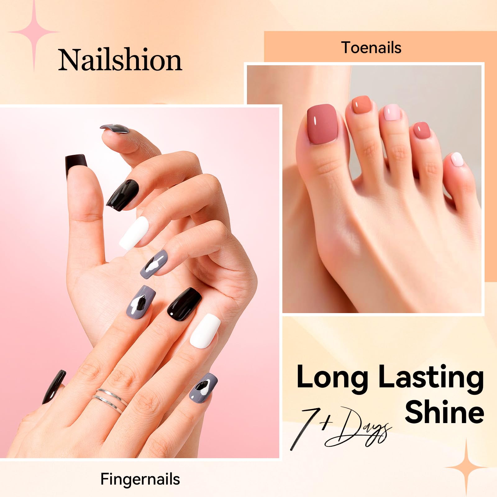 Nailshion water marble nail art looks achievable at home.