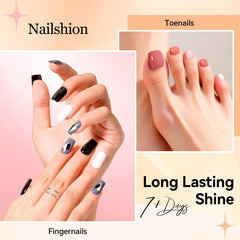 Nailshion water marble nail art looks achievable at home.