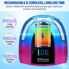 NailShow UV LED nail lamp providing 180-degree coverage for even curing