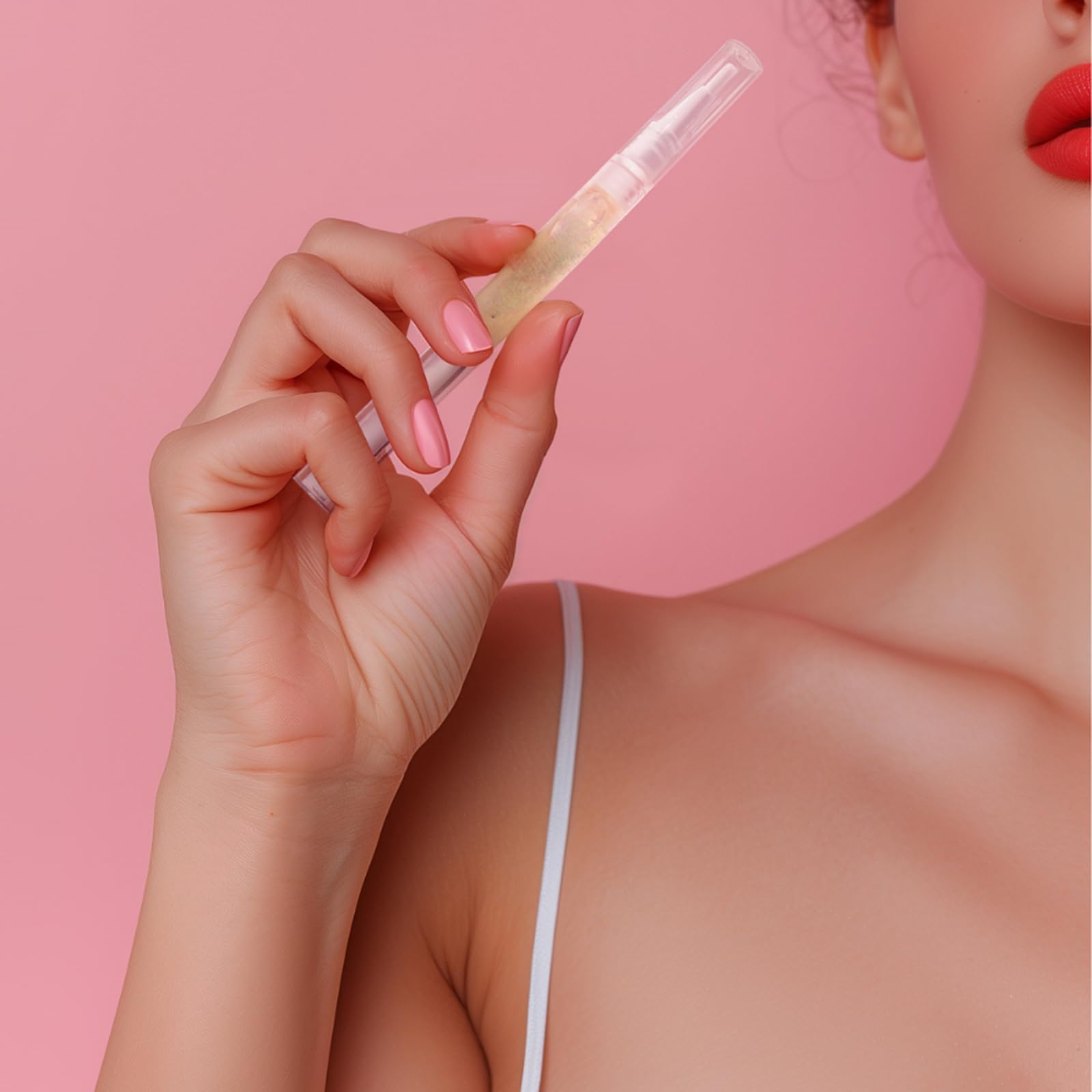 Nailz Nail Growth Pen peach hue serum for edge care.